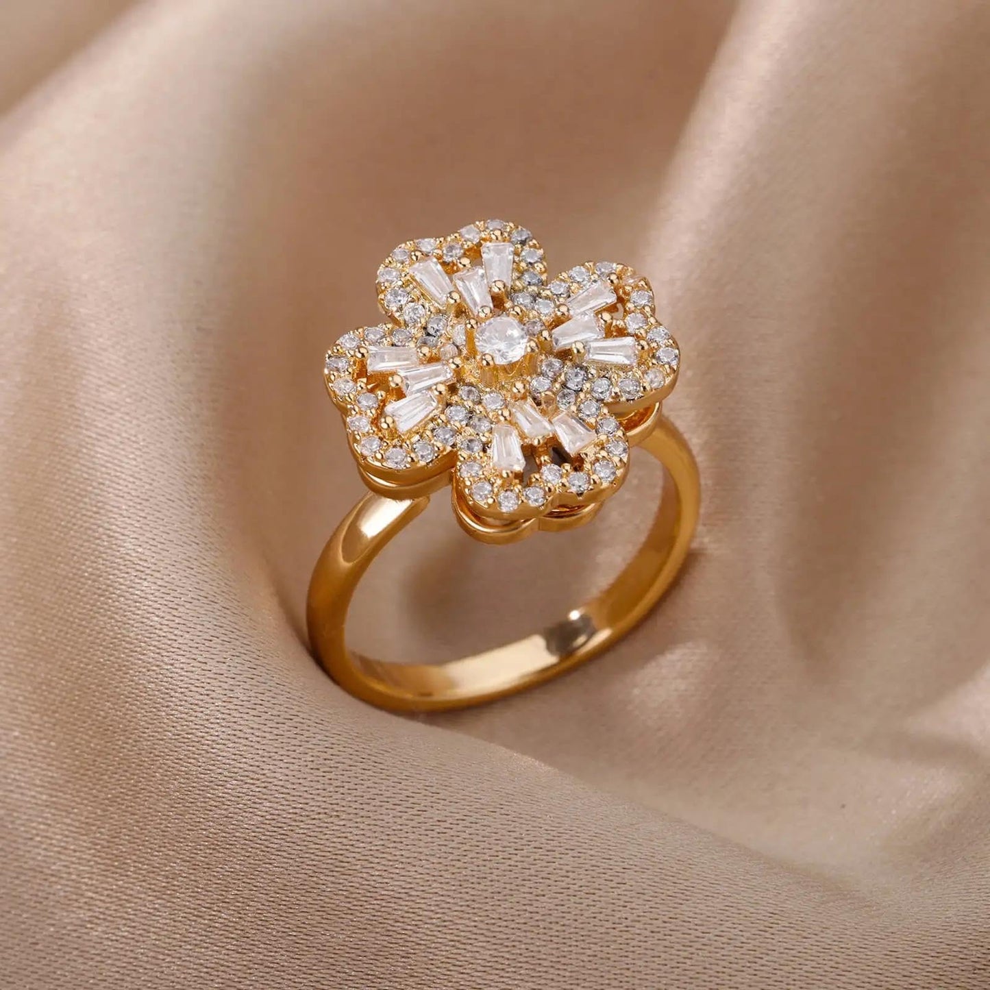 Anillo de Trébol Spinner Lucky Charm