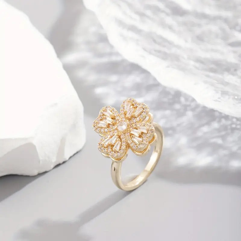 Anillo de Trébol Spinner Lucky Charm