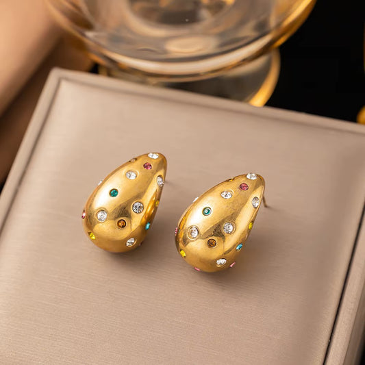 Aretes Gota Rainbow Diamonds