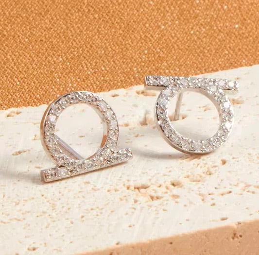 Aretes Gancini con Micropavé (Gold)