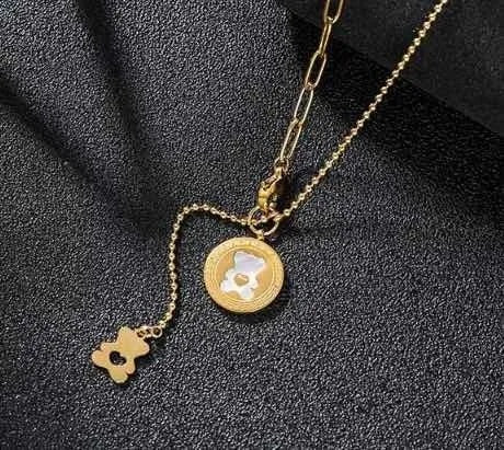 Collar Osito con Dije en Madre Perla