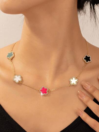 Collar de Trébol de 4 Hojas Lucky Charm