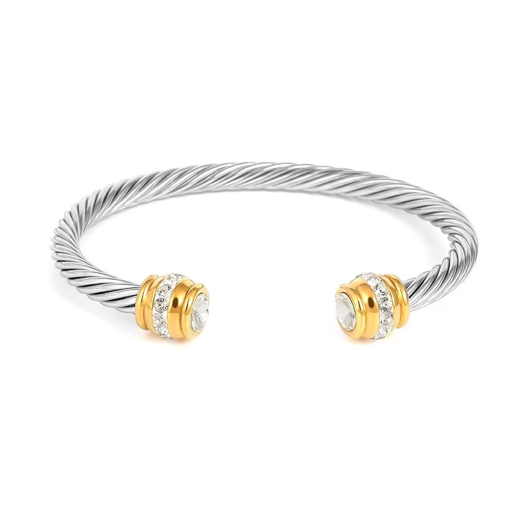 Pulsera Cable Renacentista Punta Diamante