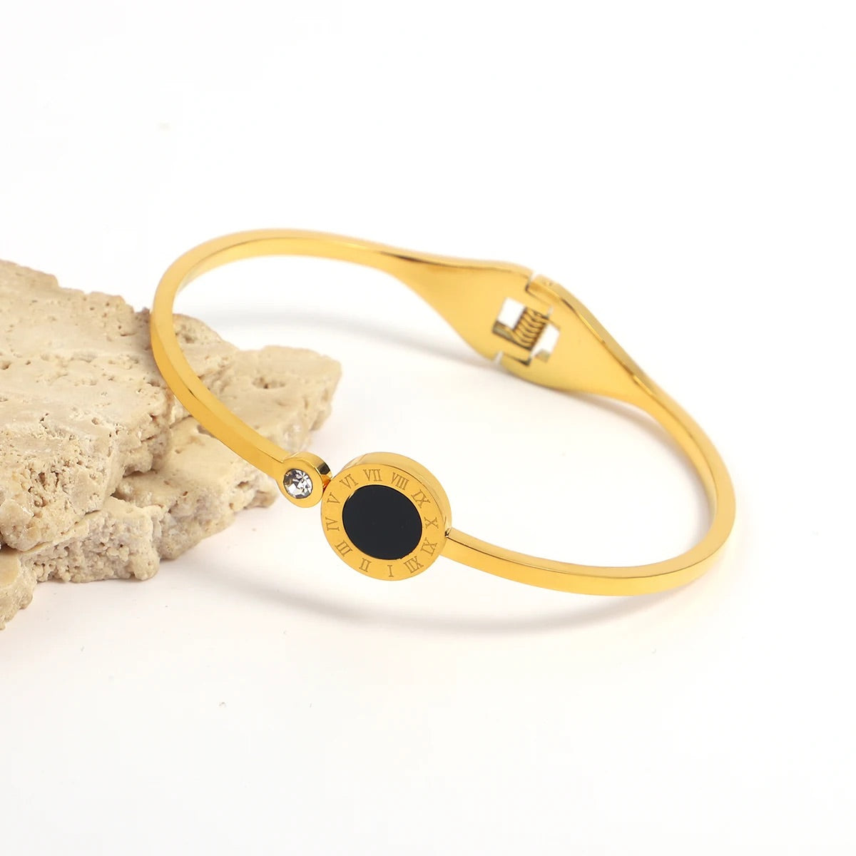 Pulsera Centro Atlas Negro con Brillante